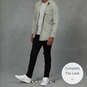 Abercrombie & Fitch AF stretch super skinny jeans black ripped 29x30